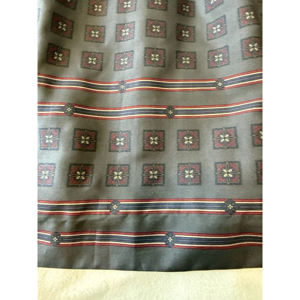 Vintage  Silk Pleated Midi Skirt 8 By J. Davis Ltd. Grandmacore Lined